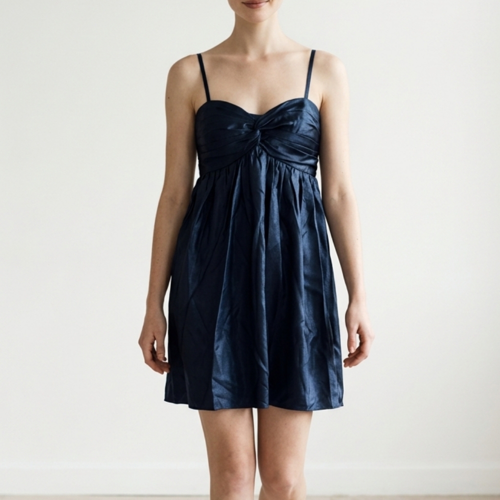 Wear Your Love Navy Blue Satin Dress NWT Women's Size 8